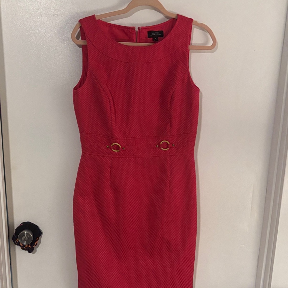 Elegant pink tone Midi Dress with Waist Detailing